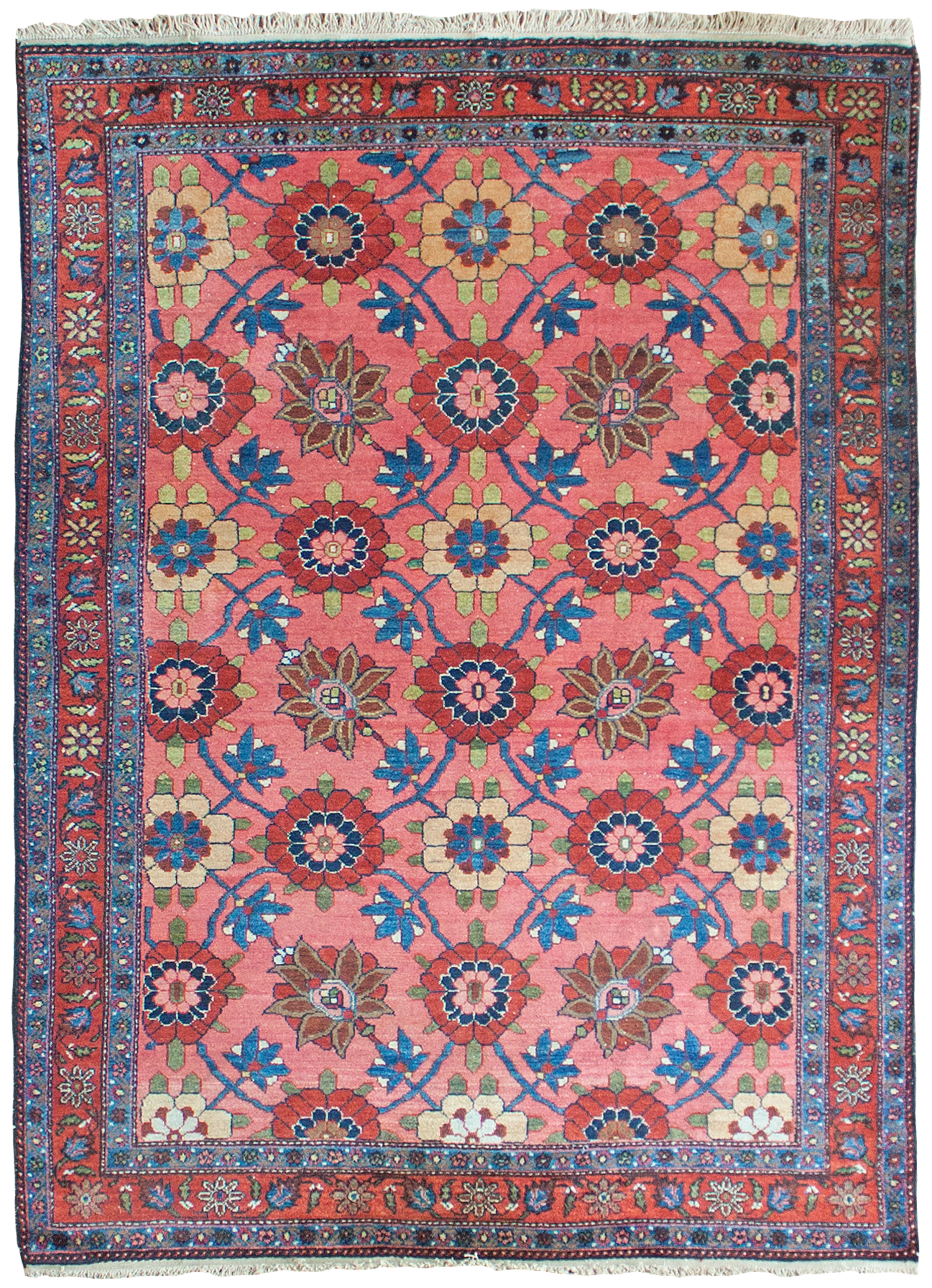 Veramin Antique Rugs and Persian Ferahan Carpets Unite This Room
